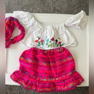 Cute two piece outfit vibrant colors